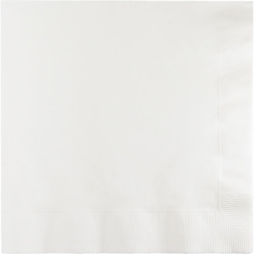 Creative Converting Touch of Color Beverage Napkin - White Perspective: back