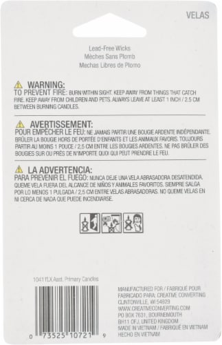 James Paul Products Striped Candle Perspective: back