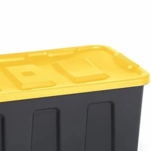 HOMZ Durabilt 34 Gallon Plastic Organizer Storage Bin Tote with