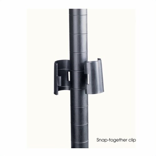 Safco 36 x18  Industrial Wire Shelving in Black Perspective: back