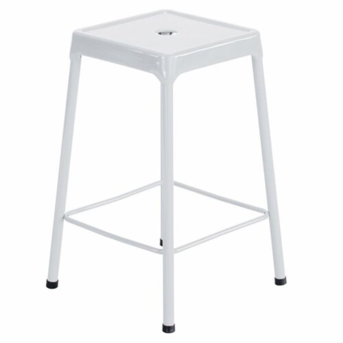 Safco Counter-Height Steel Stool White 6605WH Perspective: back