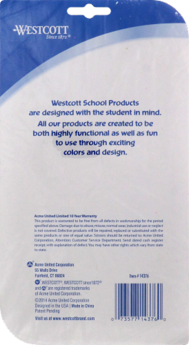 Westcott Student Soft Touch Protractor - Blue/White Perspective: back