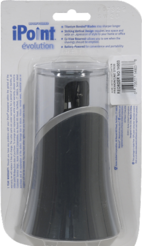 Westcott iPoint Evolution Pencil Sharpener - Black Perspective: back