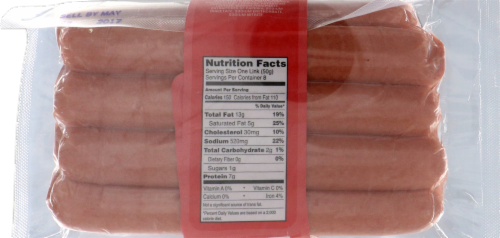 Klement's Chicago Brand Beef Hot Dog Perspective: back