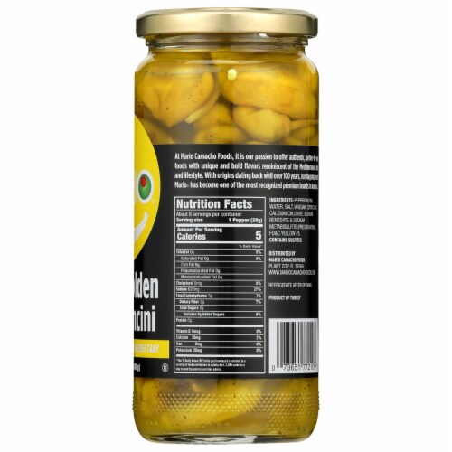 Mario 16oz Whole Golden Pepperoncini Peppers 6-Pack Perspective: back