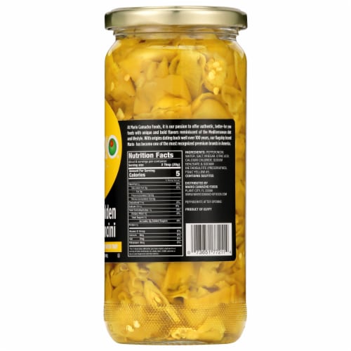 Mario 16oz Sliced Golden Pepperoncini Peppers 6-Pack Perspective: back