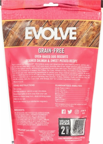 Evolve Grain Free Salmon Sweet Potato Oven Baked Biscuits 12 oz Harris Teeter