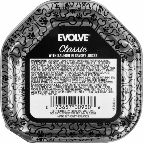 Evolve® Classic Crafted Meals Salmon Dog Food Perspective: back