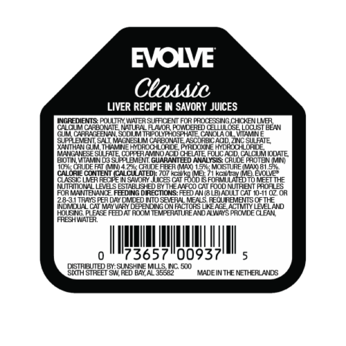 Evolve® Classic Crafted Meals Liver Recipe Wet Cat Food Perspective: back