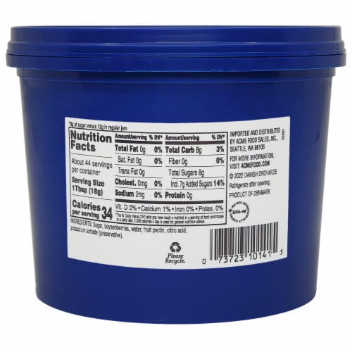 Danish Orchards® Imported Boysenberry Preserves Perspective: back