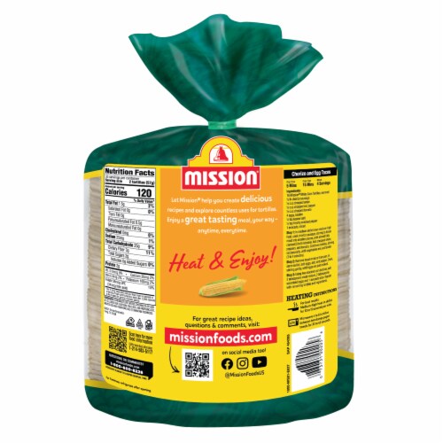 Mission Super Soft Estilo Casero White Corn Tortillas Perspective: back