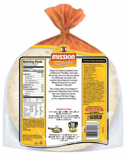 Mission® Super Soft™ Soft Taco Flour Tortillas Perspective: back