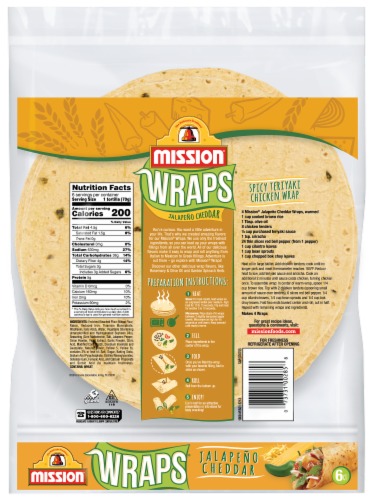 Mission® Jalapeno Cheddar Wraps Perspective: back