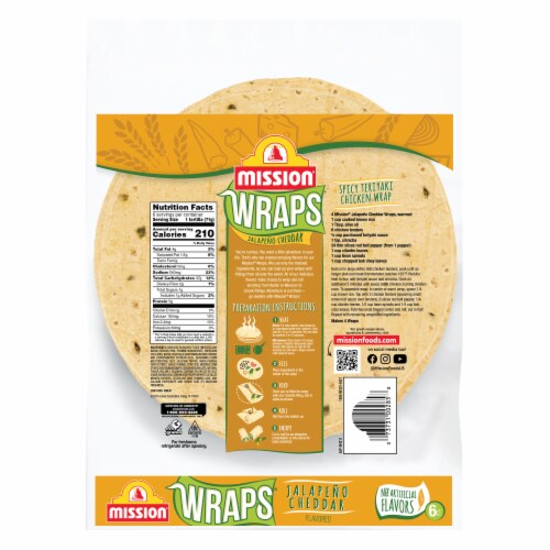 Mission Wraps Jalapeno Cheddar Perspective: back