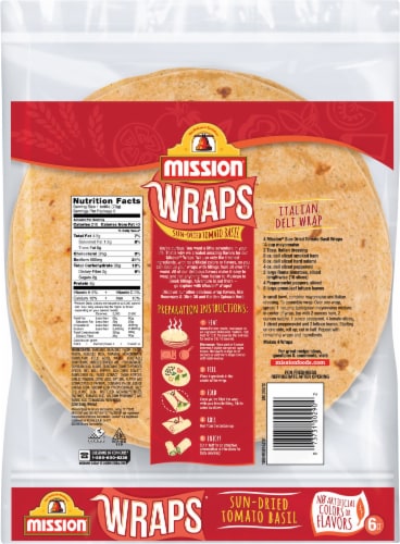 Mission® Sun-Dried Tomato Basil Wraps Perspective: back