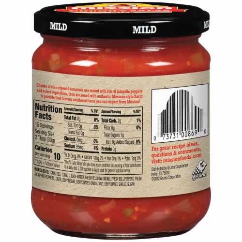 Mission Chunky Salsa Mild Perspective: back