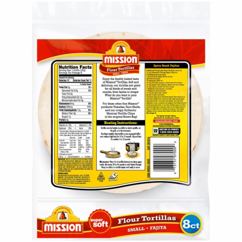 Mission Small Flour Tortillas Perspective: back