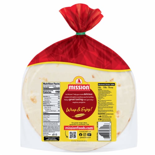 Mission Super Soft Fajita Size Flour Tortillas Perspective: back
