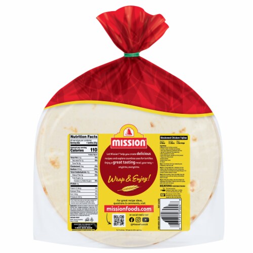 Mission Super Soft Fajita Size Flour Tortillas Perspective: back