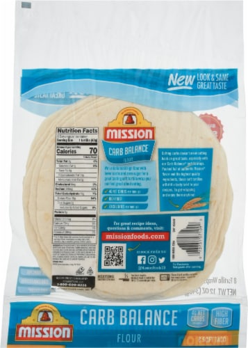 Mission® Carb Balance® Low Carb Soft Taco Flour Tortillas Perspective: back