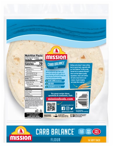 Mission® Carb Balance® Flour Tortillas Perspective: back