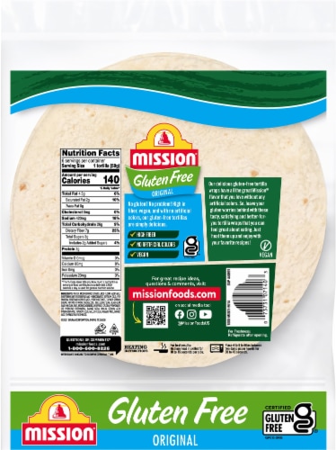 Mission® Gluten Free Soft Taco Tortillas Perspective: back