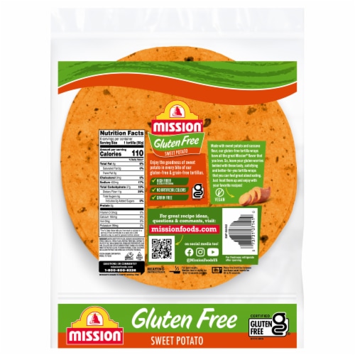 Mission Gluten Free Sweet Potato Tortillas Perspective: back