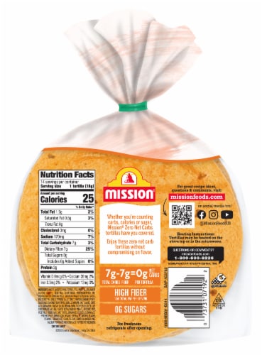Mission® Zero Net Carb Sriracha Ranch Tortilla Perspective: back