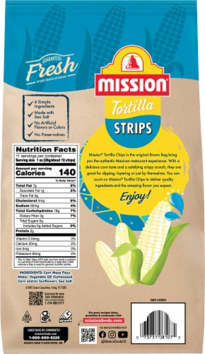 Mission® Sea Salt Tortilla Chips Perspective: back