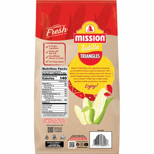Mission® Tortilla Triangles Perspective: back