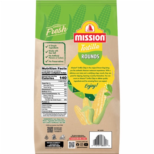 Mission® Gluten Free Tortilla Rounds Perspective: back