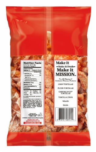 Mission Chicharrones Picante Pork Rinds Perspective: back