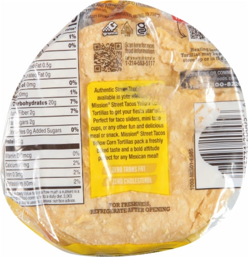 Mission® Street Tacos Yellow Corn Tortillas Perspective: back