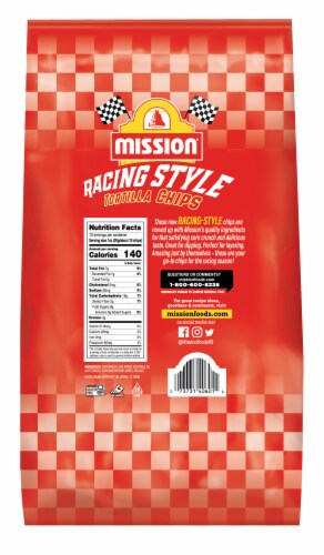 Mission Racing Style Tortilla Chips Perspective: back