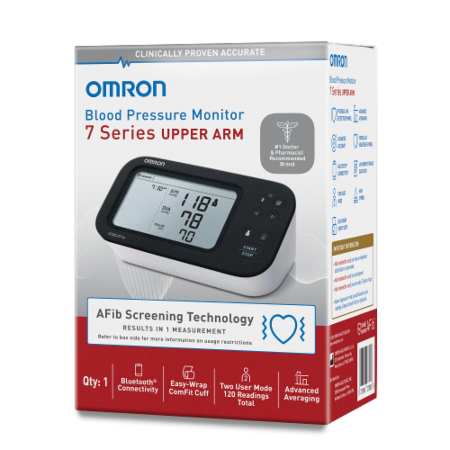 Omron 7 Series Digital Wireless Upper Arm Blood Pressure Monitor, 1 ct -  Fry's Food Stores