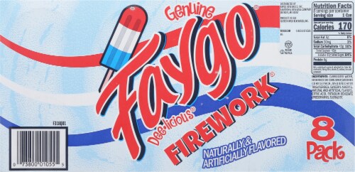 Faygo® Firework® Cherry Lime & Blue Raspberry Soda Cans Perspective: back