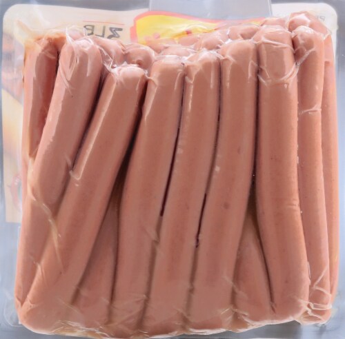 Sahlen's Original Pork & Beef Smokehouse Hot Dogs Perspective: back