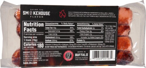 Sahlen’s Pork & Beef Smokehouse Hot Dogs Perspective: back