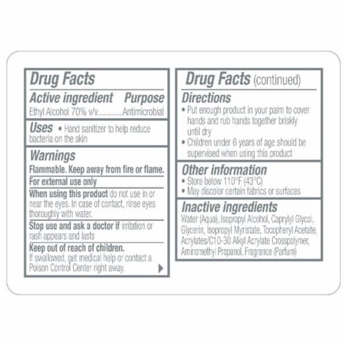 Purell® Refreshing Gel Advanced Hand Sanitizer Perspective: back