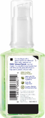 Purell® Naturals Advanced Hand Sanitizer Perspective: back