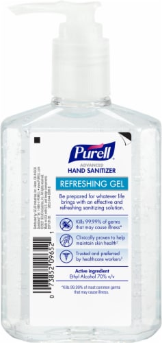 Purell Advanced Refreshing Gel Hand Sanitizer Perspective: back