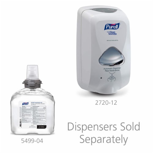 PURELL VF PLUS Hand Sanitizer Gel, Fragrance Free, 1200 mL TFX Sanitizer Refills Perspective: back