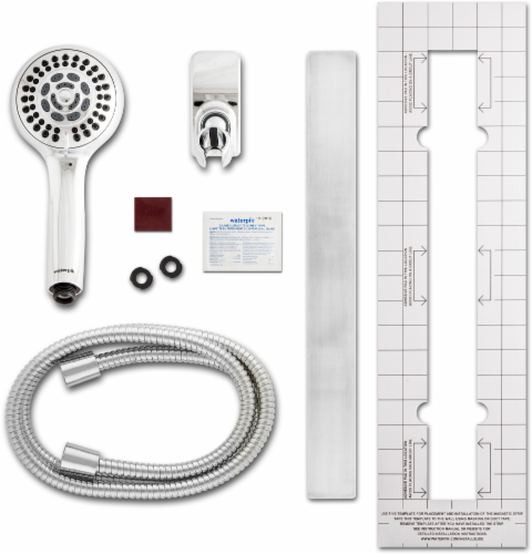 Waterpik® Magnetic Slide Strip Handheld Shower Head - Chrome Perspective: back