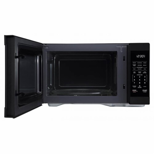 Sharp Microwave - Black Perspective: back