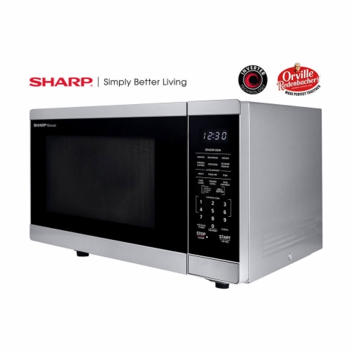 Sharp SMC1464HS 1.4 Cu. Ft. Silver Countertop Microwave Perspective: back