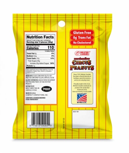 Melster Candies® Marshmallow Circus Peanuts Perspective: back
