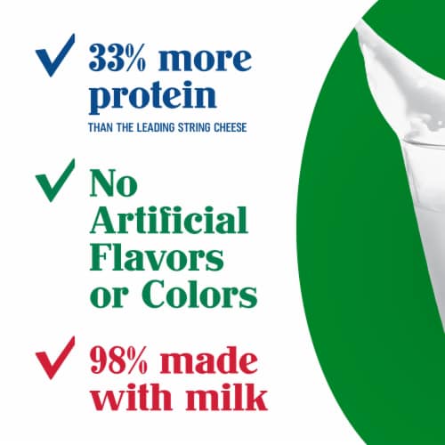 Galbani Mozzarella String Cheese Reduced Fat with Protein, 12 Oz Perspective: back