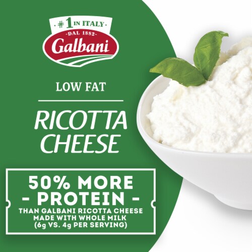 Galbani Low Fat Extra Protein Ricotta Cheese, 15 oz Perspective: back