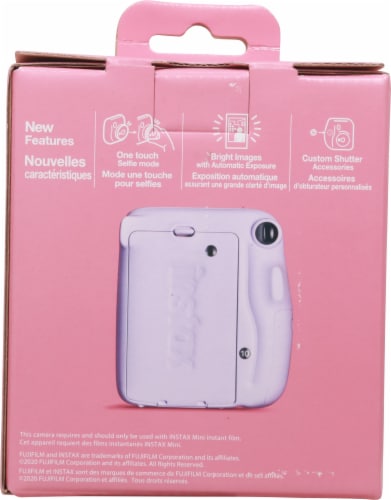 Fujifilm Instax Mini Lilac Purple 11 Instant Camera Perspective: back