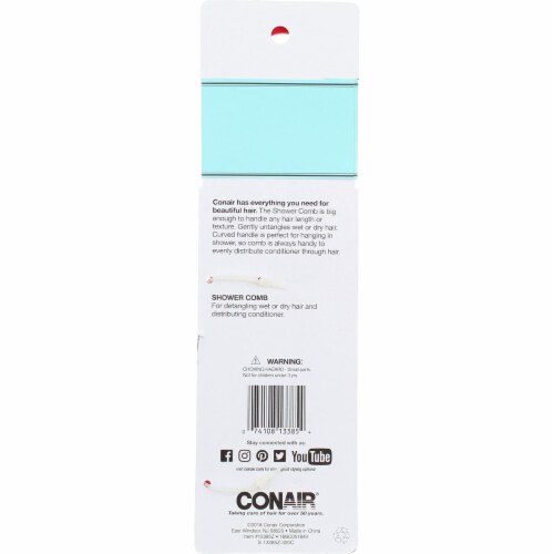 Conair Brush Shower Comb Perspective: back